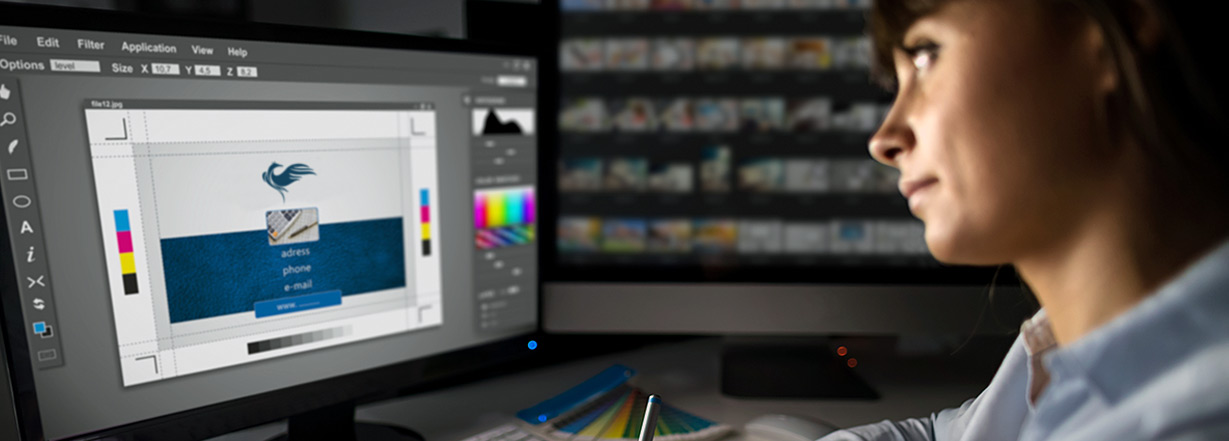 A picture of an expert who is doing a design